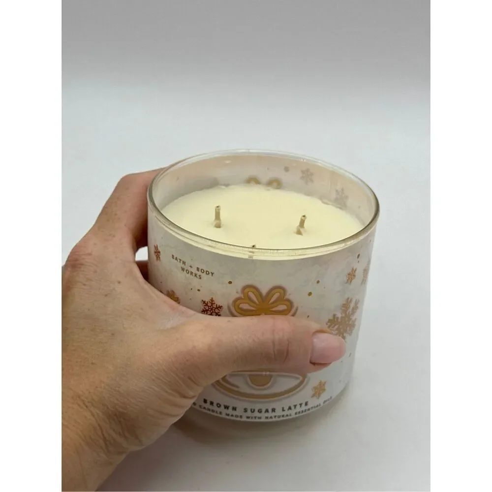 Bath & Body Works Brown Sugar Latte 3 wick candle NEW